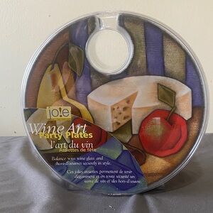 🍷 Joie Wine Art Party Plates - Set of 4 (NEW) 🧀
